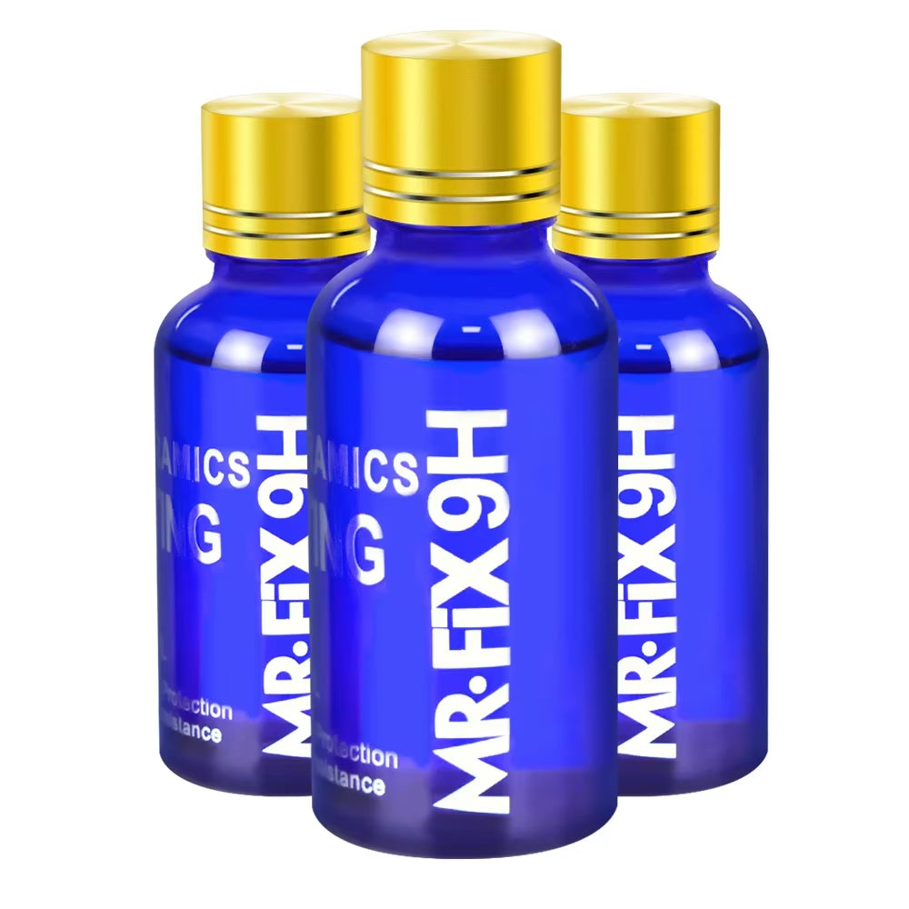 3PCS 9H Car Liquid Ceramic Coat Super Hydrophobic Glass Coating Set Polysiloxane and Nano Materials Ceramics for Cars
