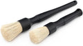 Boar Hair Detailing Brush Set, Comfortable Grip and Heavy-Duty Scrubbing for Interior, Exterior, Engine Bay, Wheels, Exhaust Tips, Textured Plastic