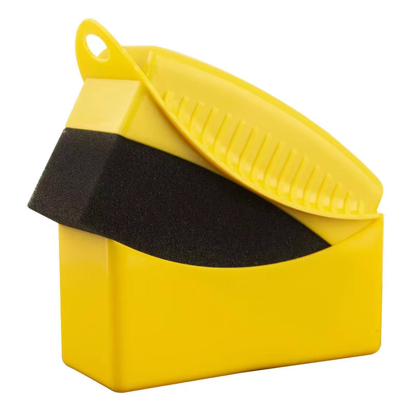 Car Wheel Polishing Waxing Sponge Brush ABS Plastics Washing Cleaning Tire Contour Dressing Applicator Pads Detail Accessories