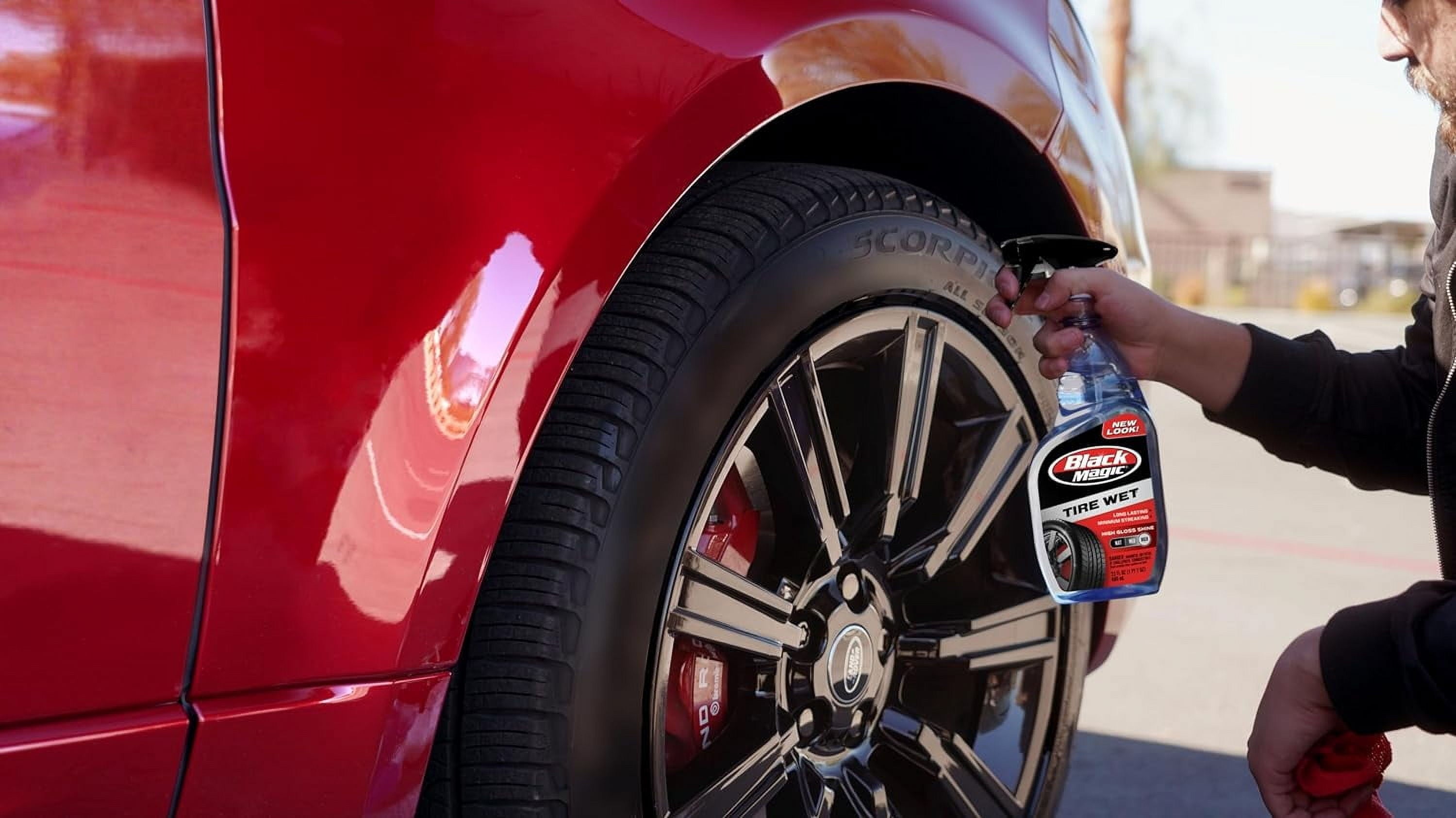 Black Magic Tire Wet 23 Oz. Tire Shine Lasts up to 4 Weeks - BM23