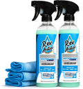 Waterless Car Wash Kit - Cleans Vehicles without Water Source/Includes Two 16Oz Waterless Wash Spray Cleaner and Microfiber Towels | Car Exterior Cleaner | No Rinse Car Wash Cleaning Spray