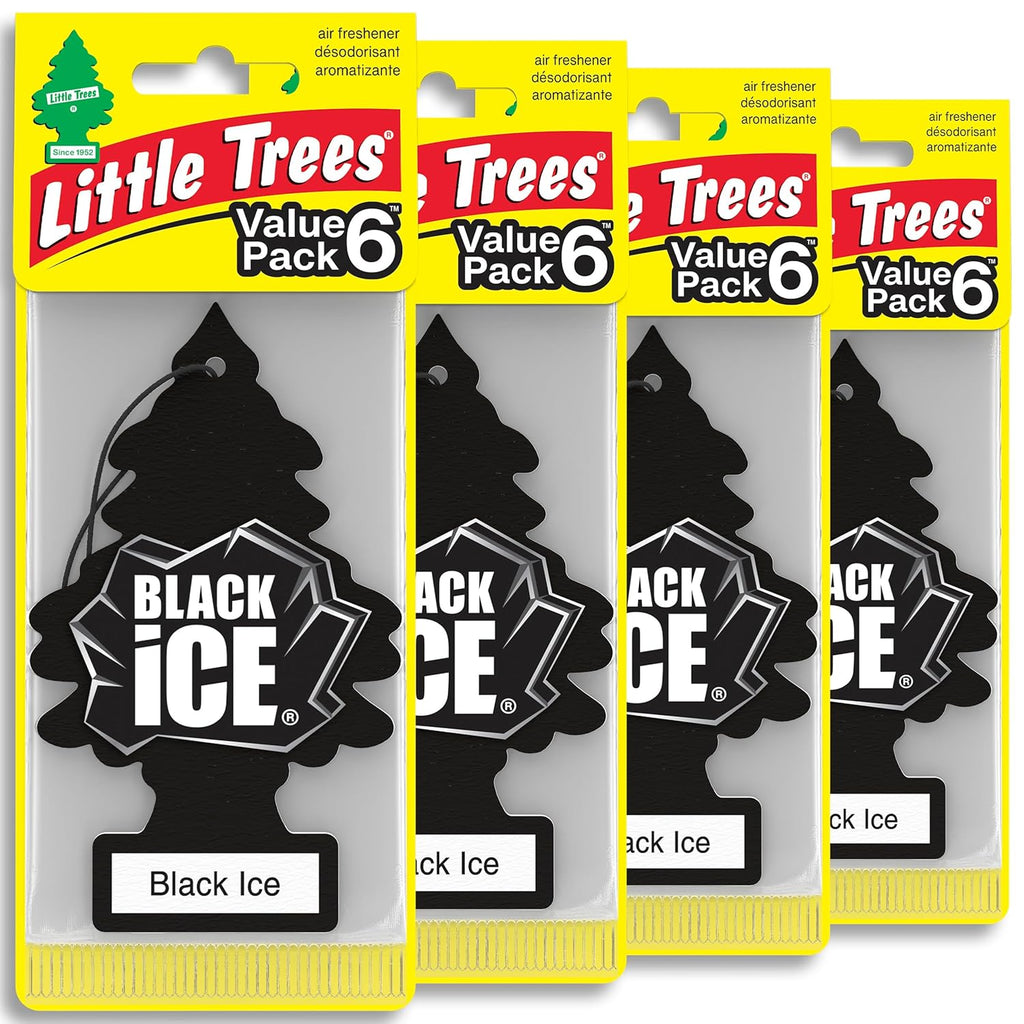 Car Air Freshener | Hanging Tree Provides Long Lasting Scent for Auto and Home | Black Ice, 24 Air Fresheners