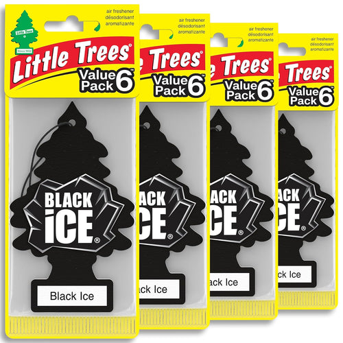 Car Air Freshener | Hanging Tree Provides Long Lasting Scent for Auto and Home | Black Ice, 24 Air Fresheners