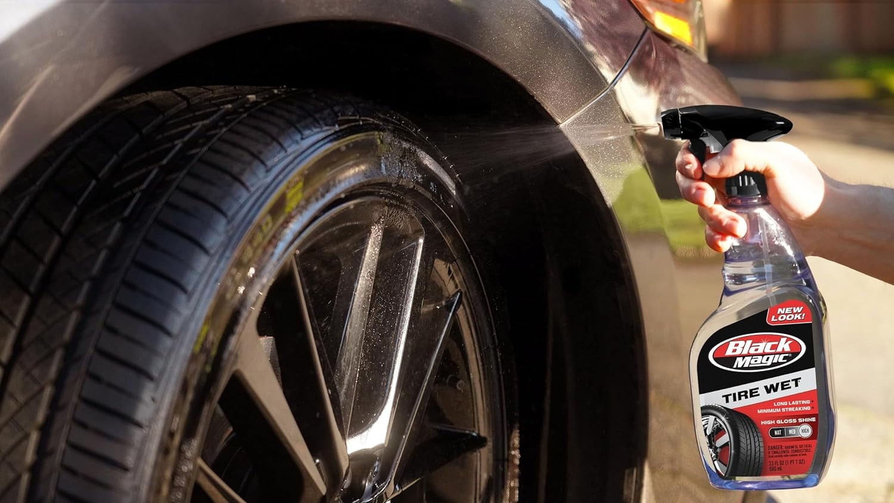 Black Magic Tire Wet 23 Oz. Tire Shine Lasts up to 4 Weeks - BM23
