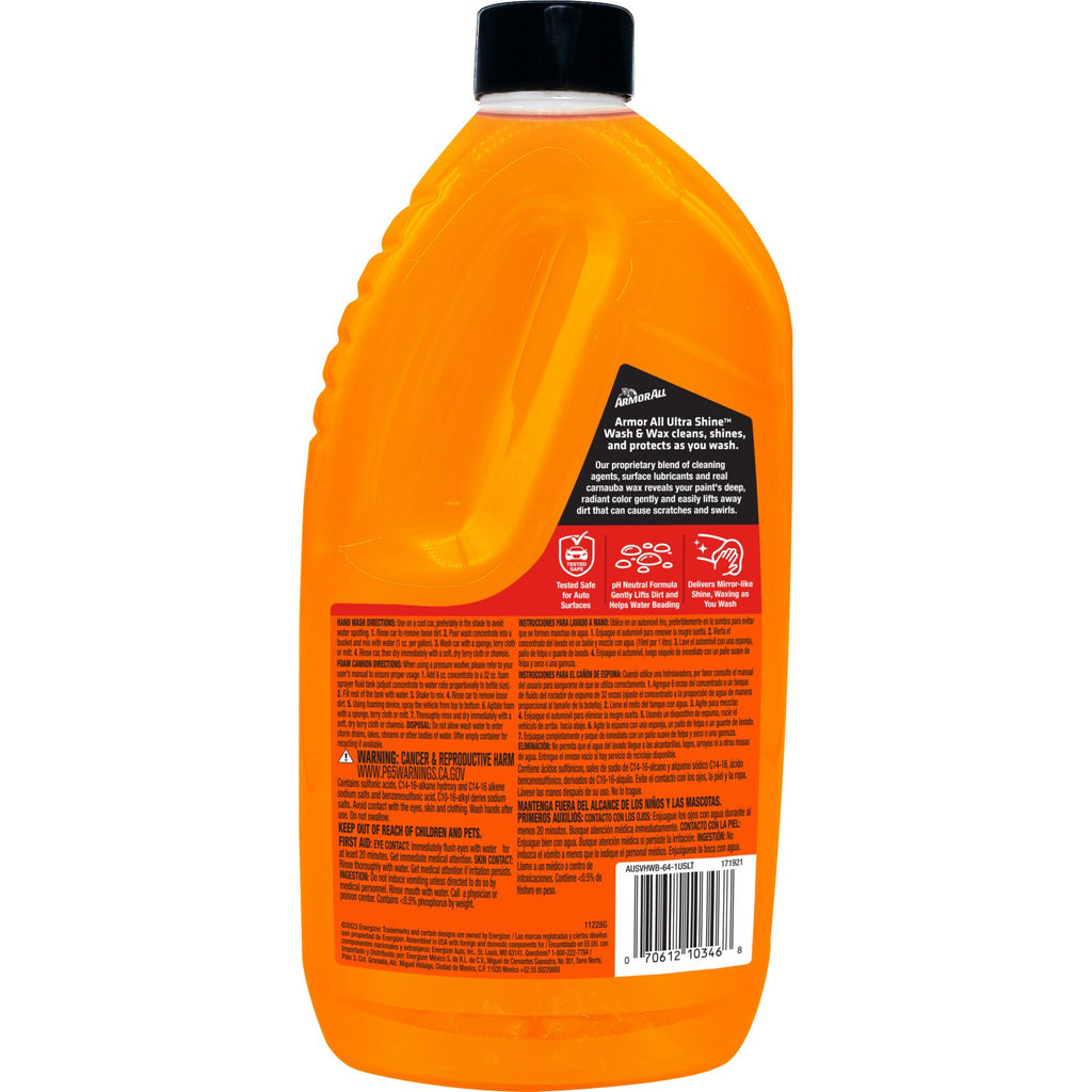 Ultra Shine Wash and Wax 64 -Fl Oz Liquid Car Exterior Cleaner