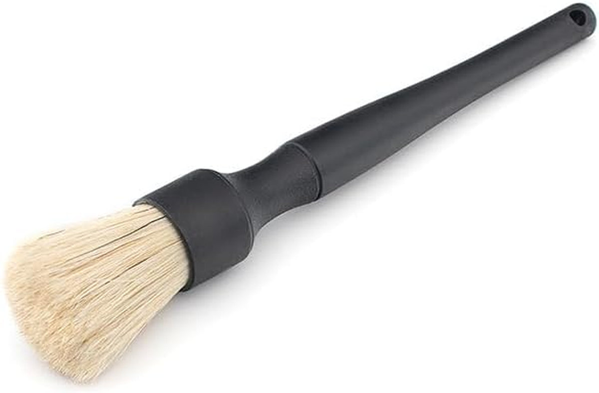 Boar Hair Detailing Brush Set, Comfortable Grip and Heavy-Duty Scrubbing for Interior, Exterior, Engine Bay, Wheels, Exhaust Tips, Textured Plastic