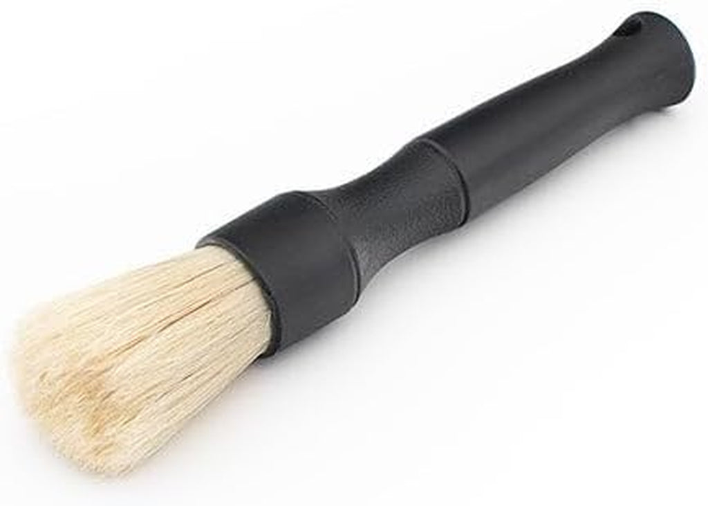 Boar Hair Detailing Brush Set, Comfortable Grip and Heavy-Duty Scrubbing for Interior, Exterior, Engine Bay, Wheels, Exhaust Tips, Textured Plastic