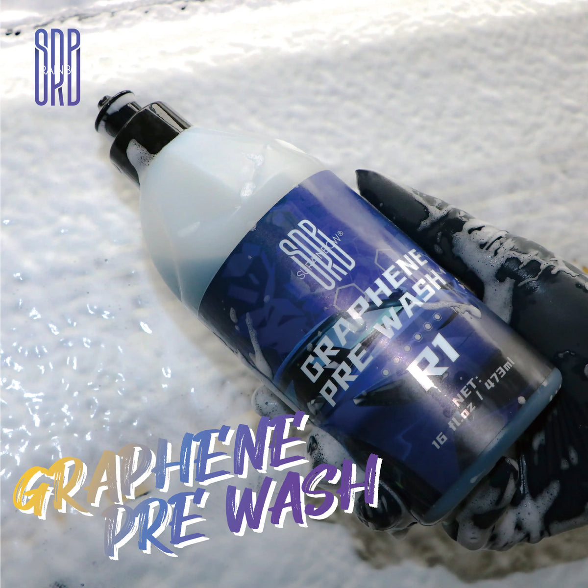 Graphene Car Wash Soap - High Foaming Graphene Infused Car Soap - Ads Hydrophobicity, Powerful Cleaner & Protection, 16 Oz/473Ml