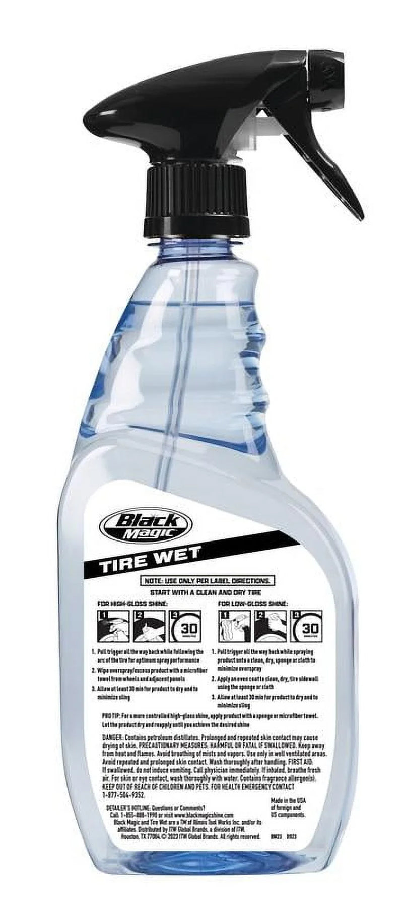 Black Magic Tire Wet 23 Oz. Tire Shine Lasts up to 4 Weeks - BM23