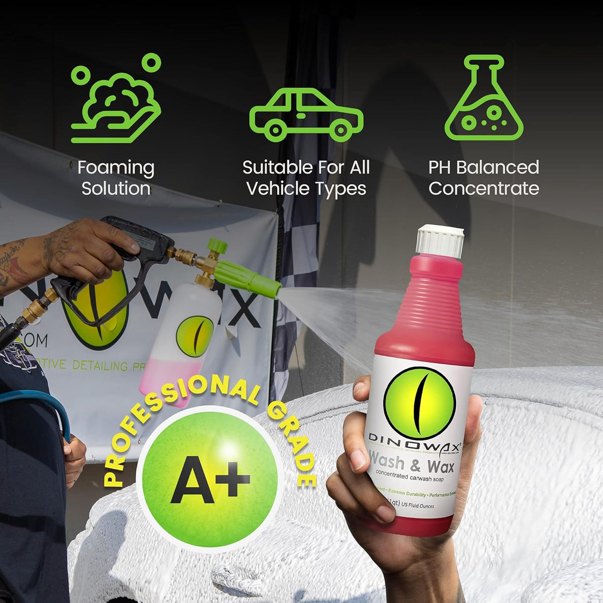 Wash and Wax, Car Wash Concentrate, Car Detailing Shampoo with Ph Balance and 20% Concentration, Clean Collection, Cherry Pie Scent (32 Oz)