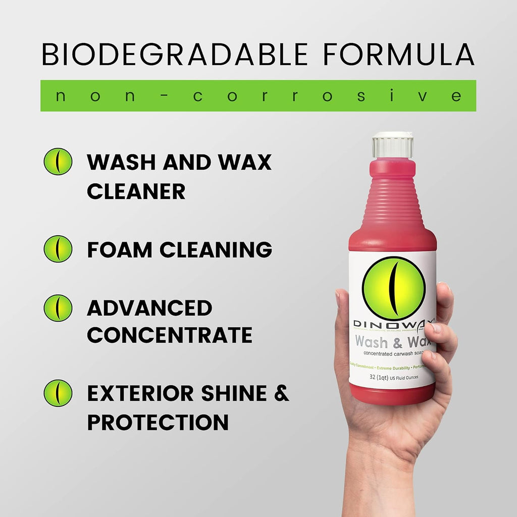 Wash and Wax, Car Wash Concentrate, Car Detailing Shampoo with Ph Balance and 20% Concentration, Clean Collection, Cherry Pie Scent (32 Oz)