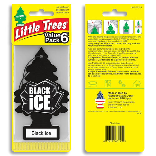Car Air Freshener | Hanging Tree Provides Long Lasting Scent for Auto and Home | Black Ice, 24 Air Fresheners